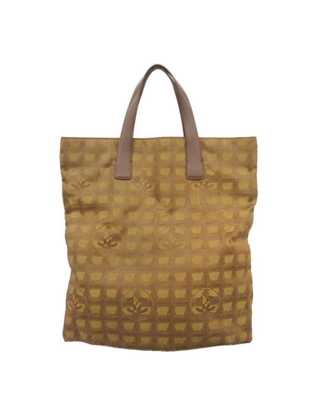 Chanel Tote Bag New Travel Nylon Khaki Silver